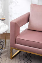 Roundhill Furniture Lenola Upholstered Accent Arm Chair - Image 8