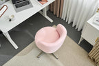 VINGLI Cute Small Swivel Desk Chair Comfy no Wheels, Ergonomic Low-Back Lumbar - Image 4