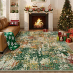 RELEANY Washable Area Rugs 6'x8' Non-Slip Modern Abstract Soft by RELEANY