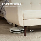 Tbfit 56" W Loveseat Sofa, Mid Century Modern Decor Love Seat Couches - Image 6