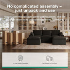 Novilla 133.8" Modular Cloud Couch, Modern Sectional Sofa - Image 20
