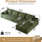 136" Sectional Couches for Living Room Cloud Couch Sofa - Image 2