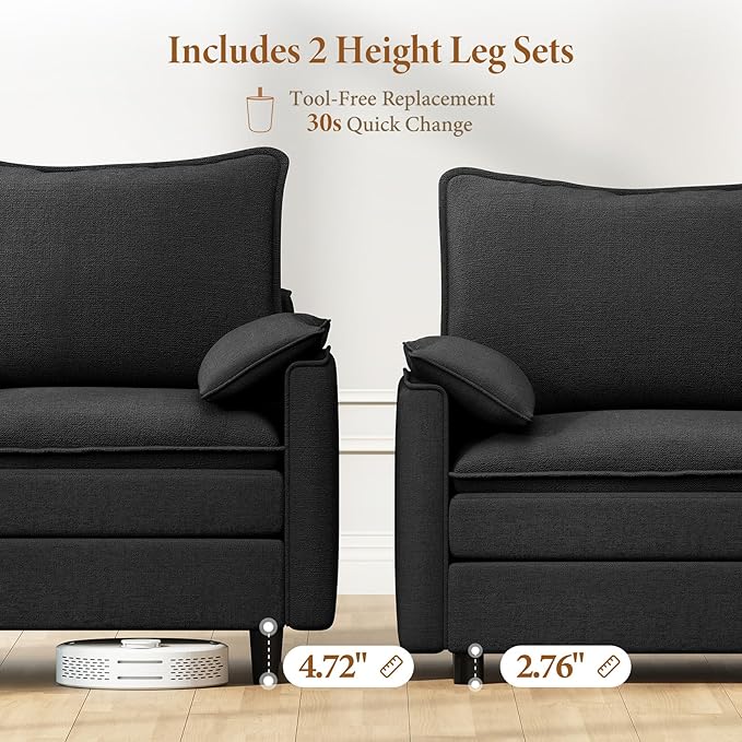 Vesgantti Large Modular Sectional Sofa, Big Comfy Cloud Couch - Image 3