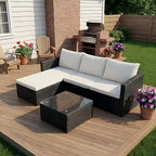 Shintenchi 4 Pieces Patio Furniture Sets, Outdoor Sofa Patio Sectional Sets All - Image 11