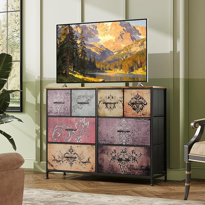 WLIVE Dresser for Bedroom with 8 Drawers, Wide Fabric Dresser for Storage and - Image 2