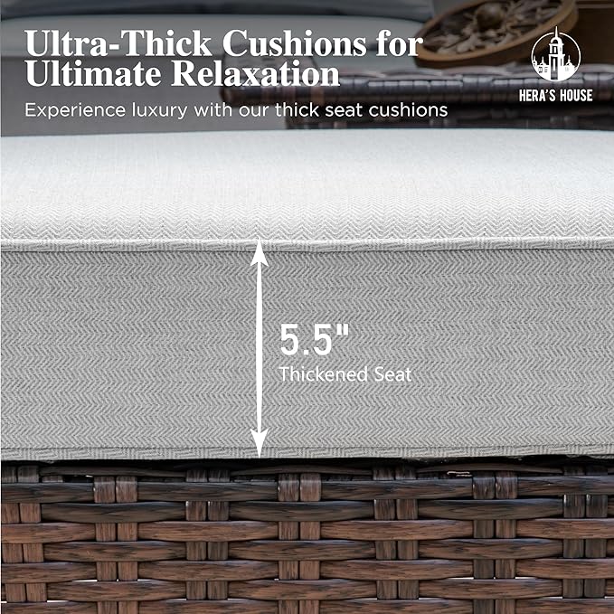 HERA'S HOUSE High Back Outdoor Swivel Chairs - Image 4