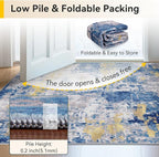 RELEANY Washable Area Rugs 2'x5' Non-Slip Modern Abstract Soft - Image 6
