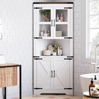 GarveeHome Tall Corner Cabinet, Farmhouse Corner Storage Cabinet - Image 8