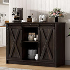 4 EVER WINNER 42" Farmhouse Coffee Bar Cabinet, Buffet Cabinet by 4EVERWINNER