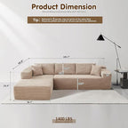 ovios 104" Cloud Boneless Couch - Image 2
