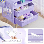 SYKIARIOL Kids Nightstand, Girls Bedside Table, Night Side Table, Kids Night - Image 6