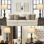 Cinkeda 29" Tall Table Lamp for Living Room Set of 2, Farmhouse Vintage Bedside - Image 7