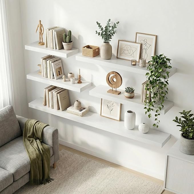12 inch Deep Floating Shelves for Wall, 36 inch Wide Engineered Wood Wall - Image 3