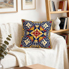 OBSEDE Throw Pillow Covers Set of 4, 18x18 Inch Blue and Yellow Mediterranean - Image 9