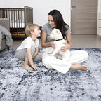 10x12 Area Rug Living Room Rug: Washable Modern Abstract Soft Thin Rug Indoor - Image 8