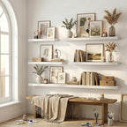 12 inch Deep Floating Shelves for Wall, 36 inch Wide Engineered Wood Wall - Image 7