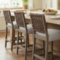 27" Rustic Counter Height Bar Stools by DMFurniture