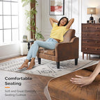 VINGLI Accent Chair for Living Room Chairs Rustic Reading Chair for Bedroom - Image 4