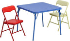 Flash Furniture Mindy Kids 3-Piece Folding Square Table and Chairs Set by FlashFurniture