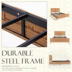 Yechen Queen Rattan Style Boho Bed Frame - Image 6