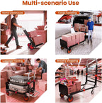 3-in-1 Folding Hand Trucks, 600Lbs Convertible Hand Truck Dolly, Heavy Duty - Image 6