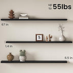 Fun Memories 67 Inch Fireplace Mantel Shelf, Deep Floating Shelves - Image 3