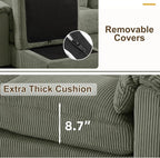 HAOMARKETS Corduroy Sofa Set, Upholstered Armchair Set of 2 and Loveseat - Image 5
