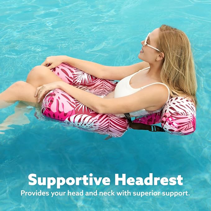 SLOOSH Inflatable Pool Floats Adult, 2 Packs Floating Lounge Chairs, Blow up - Image 6