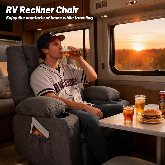 Rocker Recliner Chair with Massage and Heat, Nursery Rocking Chairs - Image 6