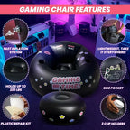 FranFusion Inflatable Pink Gaming Chair - Image 4
