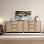 SICOTAS Rattan Large Sideboard Buffet Cabinet - Image 8