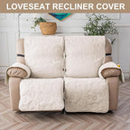 100% Waterproof Loveseat Recliner Cover, 4-Piece Split Reclining Couch Covers - Image 7