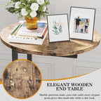 C Shaped End Table, Oval Couch Sofa Side Table - Image 4