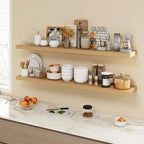 Acovy 55 Inch Floating Shelves, 9.3" Deep Floating Shelf Wall Mounted, Rustic - Image 2
