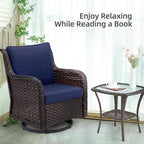 Towallmark Outdoor Swivel Wicker Glider Patio Chairs - Image 6