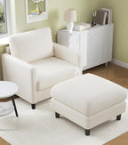 Welzona Sofa Accent Chair with Ottoman, Tool-Free Setup Living Room Accent - Image 9