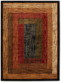 Home Dynamix Vega Modern Area Rug, Geometric Black/Brown/Red 5'2"X7'2" by Home+Dynamix