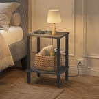 TUTOTAK End Table with Charging Station, Small Side Table, Nightstand Bedside - Image 6