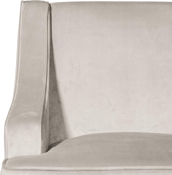 HomePop Swoop Arm Accent Chair, Velvet Grey - Image 7
