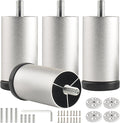 4 Pack Bed Support Legs 3 Inch Silver Furniture Cabinet Metal Legs Replacement by Unknown