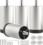 4 Pack Bed Support Legs 3 Inch Silver Furniture Cabinet Metal Legs Replacement by Unknown