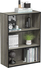 Furinno PASIR Book Shelf, 3-Tier Bookshelf, Storage Shelves Bookcase, 9.7 x by Furinno-FitsYourSpaceFitsYourBudget