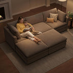 97" Cloud Couches for Living Room, 29.1" Deep Seat Modular Sectional Sofa - Image 5