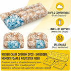 1 MIDDLE ONE Wicker Chair Cushions 3 Pieces Set - Image 4