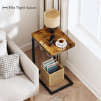 QEEIG C Table Side Table Set of 2 Living Room Sets C Shaped Couch Tray End - Image 6