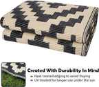 SAND MINE Waterproof Outdoor Rug 5x8 ft, Plastic Reversible Rug, Modern Area Rug - Image 4