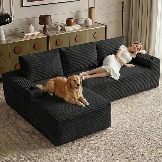 104" Cloud Sectional Couch L-Shaped - Image 8