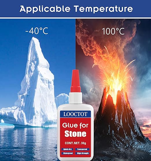 LOOCTOT 30g Stone Glue, Marble Glue, Super Instant Glue Bonding Between Stones - Image 5