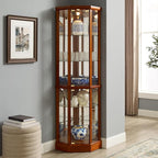 Corner Curio Cabinet, Wine Bar China Cabinet - Image 3
