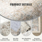 10x14 Area Rug Living Room Rug: Washable Modern Abstract Soft Thin Rug Indoor - Image 6